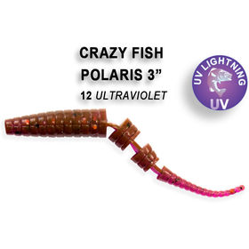 Силиконовая приманка Crazy Fish Polaris 3 / 24-68-12-6 / Кальмар (8 шт.)