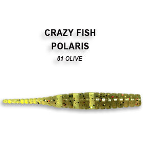 Силиконовая приманка Crazy Fish Polaris 5 / 5-45-1-3 / Ж.Рыба (8 шт.)