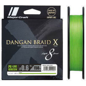 Шнур Major Craft Dangan Braid X DBX8 #0.6 150м (Green)