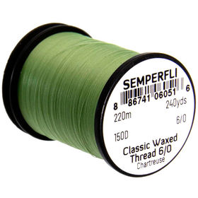 Монтажная нить Semperfli Classic Waxed Thread (Chartreuse) 240 Yards 12/0