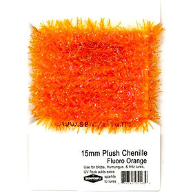 Синель Semperfli Plush Transluscent Chenille 15мм (Fluoro Orange Sunburst)