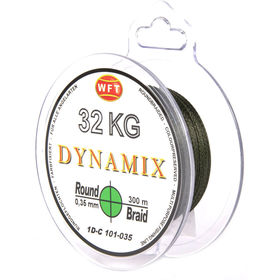 Леска плетеная WFT KG Round Dynamix Green 300м 0.35мм