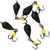 Мормышка вольф безнасад Яман Дьявол с подвесным тройником 3мм (0.5г) с кембриком фл.желтый (5шт)