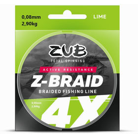 Шнур ZUB Z-Braid 150м 0.08мм (Lime)