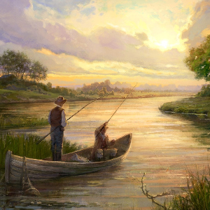 Рыбалка на картинах русских художников.