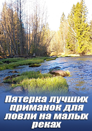 Статьи: Пятерка лучших приманок для ловли на малых и сверхмалых реках