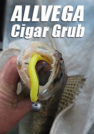 Сигара с размахом. Обзор съедобной приманки ALLVEGA Cigar Grub 9,5 см.