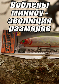 Статьи: Воблеры минноу - эволюция размеров