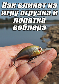 Статьи: Как влияет на игру огрузка и лопатка воблера