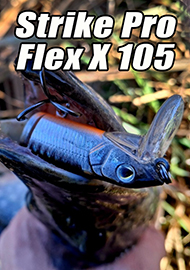 Обзор: Любопытная змейка! Обзор воблера Strike Pro Flex X 105