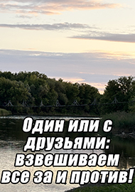 Статьи: Один или с друзьями: взвешиваем все за и против!