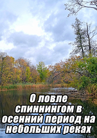 Статьи: О ловле спиннингом в осенний период на небольших реках.