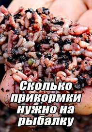 Статьи: Сколько прикормки нужно на рыбалку.
