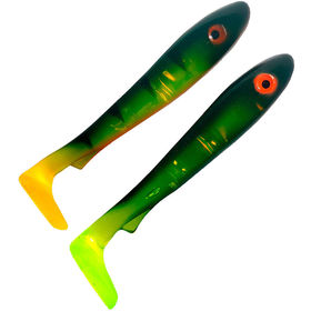 Силиконовая приманка Svartzonker McRubber (21см) Black Chartreuse & Fire Tiger (упаковка - 2шт)