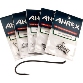 Крючки Ahrex HR410 Tying Single №1 Black (упаковка - 8шт)