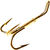 Крючки Ahrex HR490G ED Tying Treble №6 Gold (упаковка - 5шт)