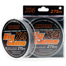 Шнур Akara Big Game 275м 0.30мм (Gray)