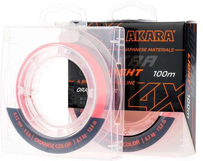 Шнур Akara Ultra Light 100м 0.06мм (Orange)