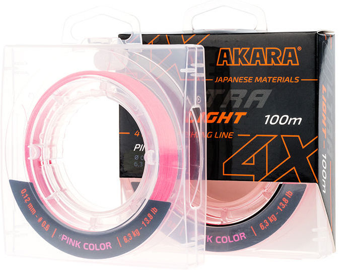 Шнур Akara Ultra Light 100м 0.06мм (Pink)