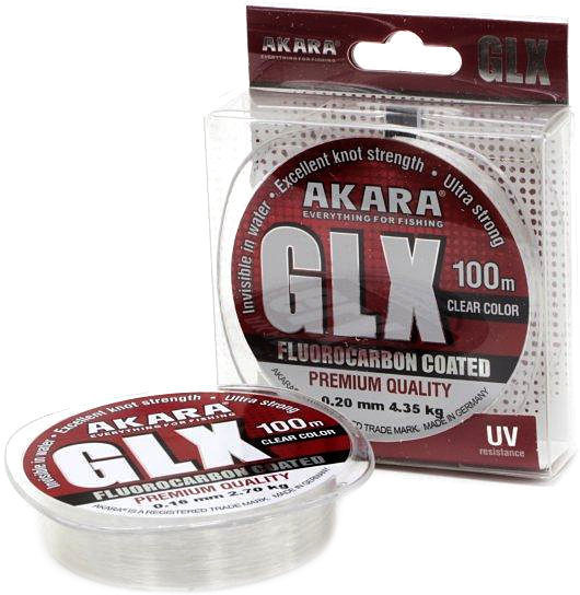 Леска Akara GLX Premium Clear 100м 0.14мм (прозрачная)