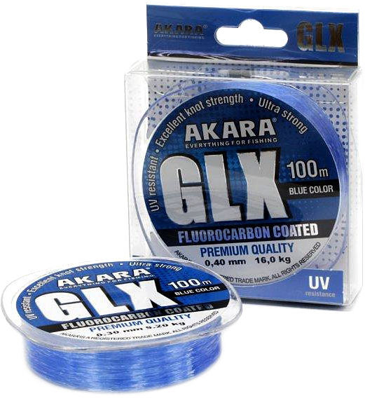 Леска Akara GLX Premium Blue 100м 0.14мм (голубая)