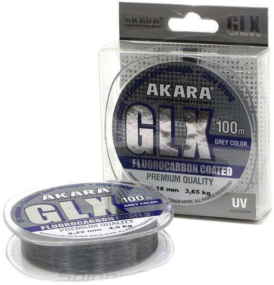 Леска Akara GLX Premium Grey 100м 0.14мм (серая)