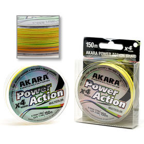 Шнур Akara Power Action X-4 135м 0.06мм (Multicolor)