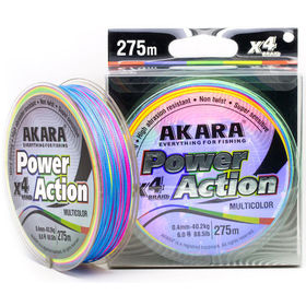 Шнур Akara Power Action X-4 275м 0.40мм (Multicolor)