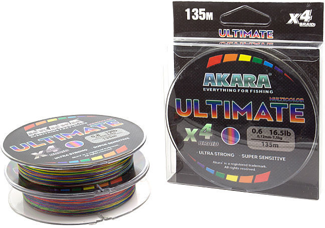 Шнур Akara Ultimate X-4 135м 0.10мм (Multicolor)