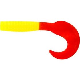 Приманка съедобная ALLVEGA Flutter Tail Grub 8см 3,6г (7шт.) цвет solid yellow RT
