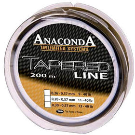 Леска плетеная Anaconda Tapered Line 250м 0.26-0.57mm (Green/Black)