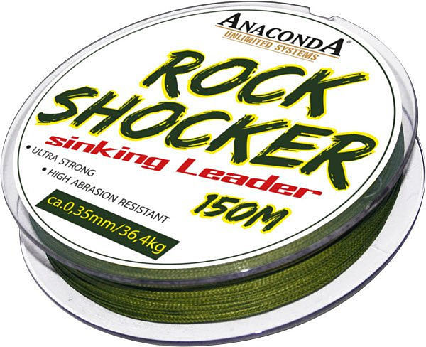 Снаг-лидер плетеный Anaconda Rock Shocker Leader 150м 0.35мм (темно-зеленый)