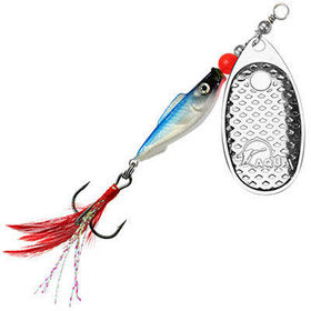 Блесна Aqua Fish Comet-4 с оперением (20г) 06 (голубая спинка, серебро)