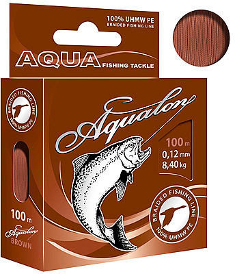 Леска плетеная Aqua Aqualon Brown 100 м 0.12 мм (коричневая)