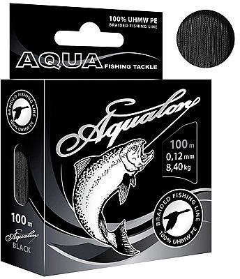 Леска плетеная Aqua Aqualon Black 100 м 0.12 мм (черная)