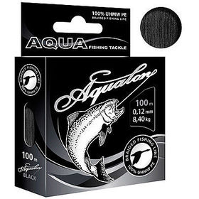 Леска плетеная Aqua Aqualon Black 100 м 0.12 мм (черная)