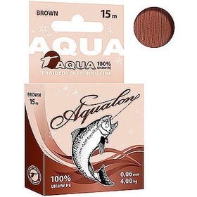 Леска плетеная Aqua Aqualon Brown зимняя 15 м 0.06 мм (коричневая)