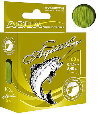 Леска плетеная Aqua Aqualon Olive 100 м 0.12 мм (оливковая)