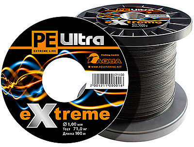 Леска плетеная Aqua PE Ultra Extreme 100 м 1.0 мм (черная)