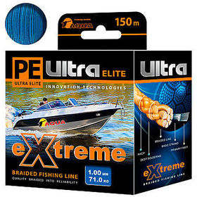 Леска плетеная Aqua PE Ultra Extreme 150 м 1.0 мм (синяя)