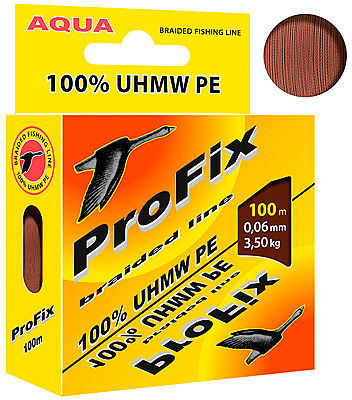 Леска плетеная Aqua ProFix Brown 100 м 0.06 мм (коричневая)