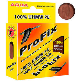 Леска плетеная Aqua ProFix Brown 100 м 0.06 мм (коричневая)