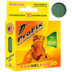 Леска плетеная Aqua ProFix Chameleon 3D Jungle 100 м 0.08 мм (зеленовато-песчаная пиксельный камуфляж)