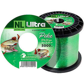 Леска летняя Aqua NL Ultra Pike (Щука) 5000 м 0.25 мм (светло-зеленая)