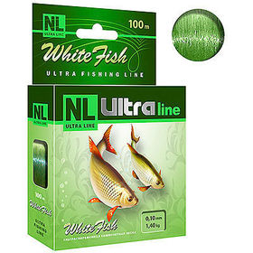 Леска летняя Aqua NL Ultra White Fish (Белая рыба) 100 м 0.10 мм (светло-зеленая)