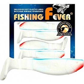 Риппер Aqua FishingFever Flat (10 см) 006 бело-синий с красным (упаковка - 4 шт)
