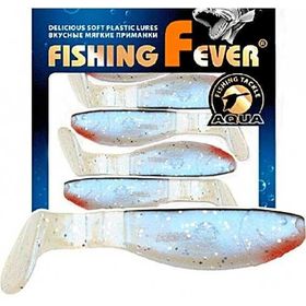 Риппер Aqua FishingFever Flat (10 см) 044 перломутрово-черный с красным (упаковка - 4 шт)