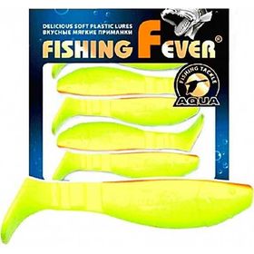 Риппер Aqua FishingFever Flat (10 см) 057 лимонник с красным (упаковка - 4 шт)