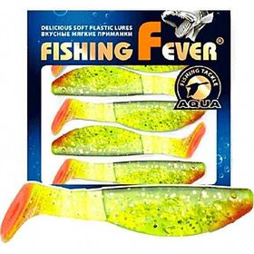 Риппер Aqua FishingFever Flat (10 см) 067 прозрачно-зеленый с блестками (упаковка - 4 шт)