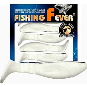 Риппер Aqua FishingFever Flat (10 см) WB бело-черный (упаковка - 4 шт)